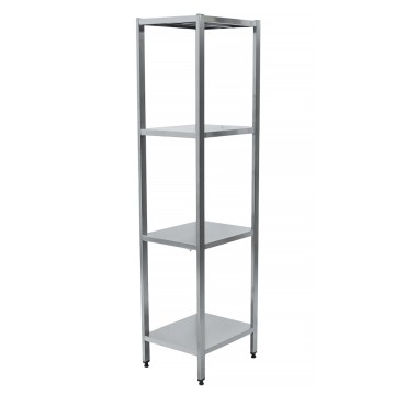 Стеллаж из нержавеющей стали 500х400х1800 труба